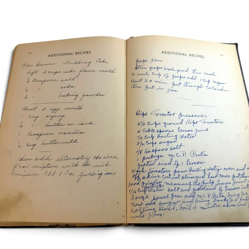1934 The Household Searchlight Recipe Book Vintage Cookbook Handwritten Recipes